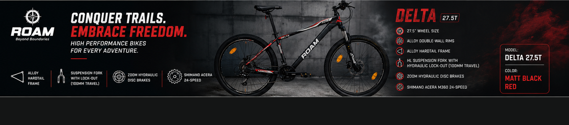 ROAM Delta 27.5T bicycle banner